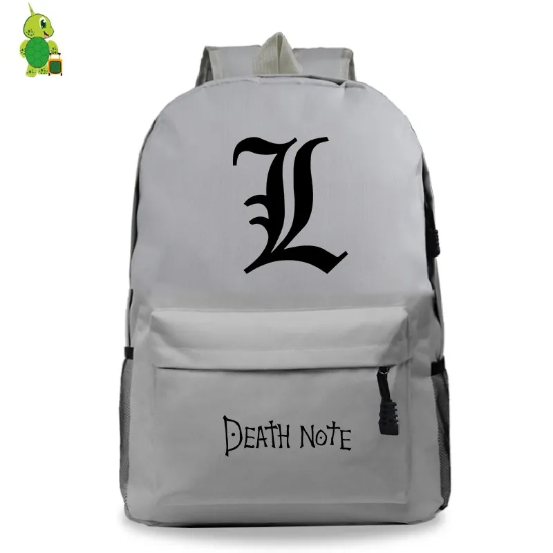 Многоцветный Рюкзак с надписью «Death Note», повседневный рюкзак для ноутбука, школьные сумки для подростков, девочек и мальчиков, модные дорожные сумки на плечо, детские сумки для книг - Цвет: Многоцветный