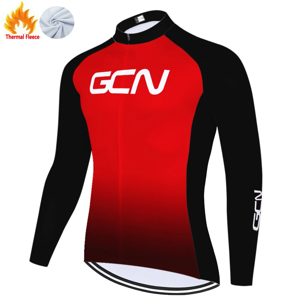 2022 GCN зимняя мужская термальная флисовая горная Джерси Зимняя велосипедная