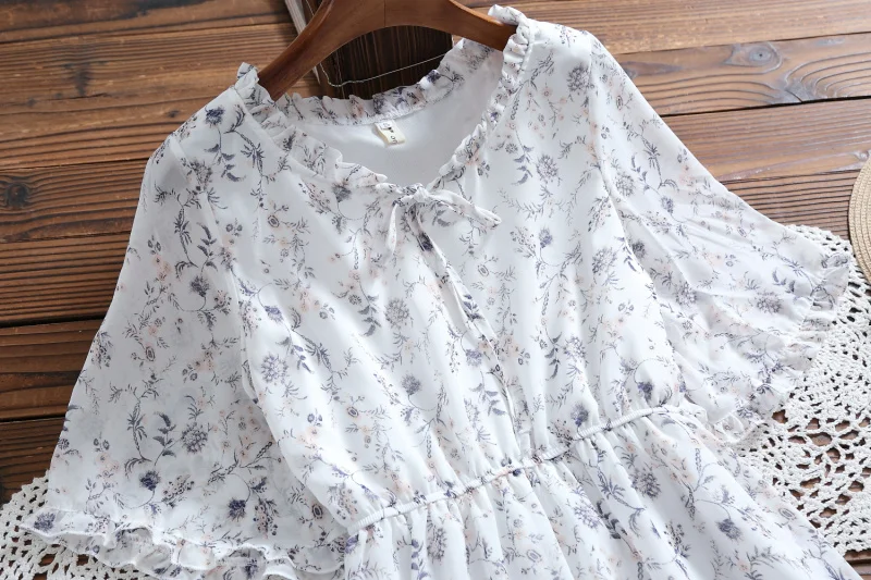 New Dress Mori Woman Windscreen Printed Chiffon Skirt | Женская одежда