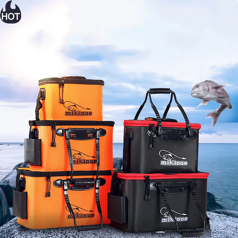 

2021 hot Foldable Fishing Bucket EVA Material Fishing Special Live Fish Tank Thicken Wear-resistant Easy To Clean Fishing Bucket