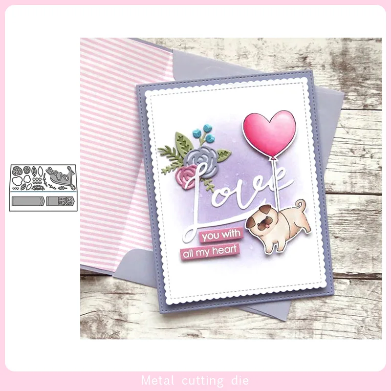 Набор для украшения конвертов металлические пресс формы сделай сам скрапбукинг