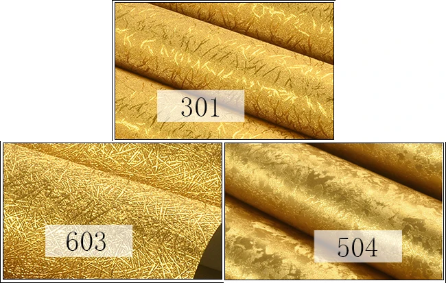 Высококачественные клетчатые текстурированные полосатые обои из золотой фольги