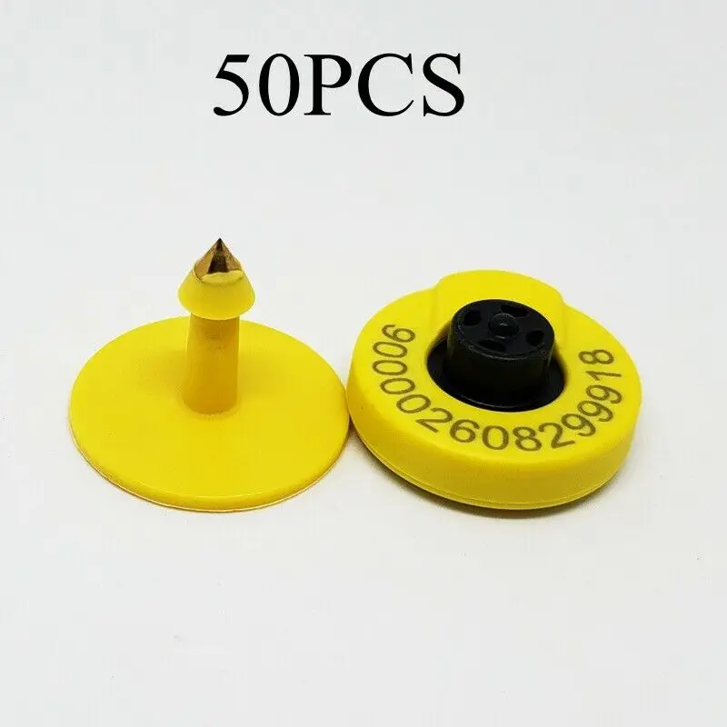 

Бирка для ушей для крупного рогатого скота, 134,2 кГц, FDX-B, ТПУ с RFID-чипом, бирки для ушей для животных, коров, овец, коз, свиней, 50 шт.