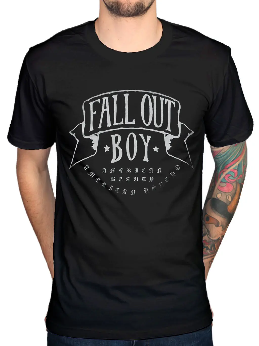 Официальная футболка с надписью Fall Out Boy American beauty крутые облегающие футболки