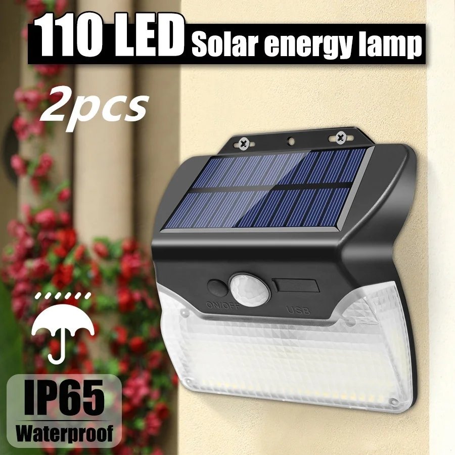 Светодиодный солнечный светильник уличный Беспроводной датчик движения на