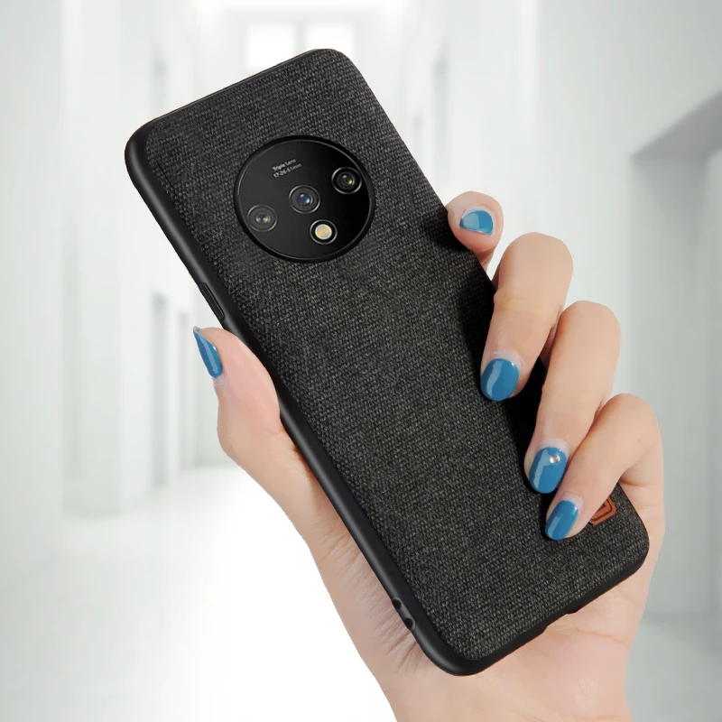 Для oneplus 7t чехол противоударный MOFi one plus 7t pro ткань силиконовый корпус coque 1+ 7t задний жесткий чехол