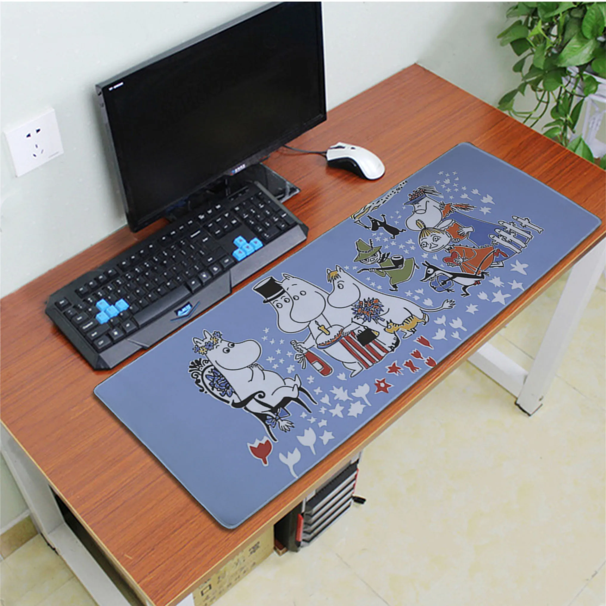 Lock Edge 40X90cm Babaite ваши собственные коврики Бегемот Moomin прочный резиновый коврик для Мыши Pad большой коврик для мыши клавиатуры коврик - Цвет: Lock Edge 40X90cm