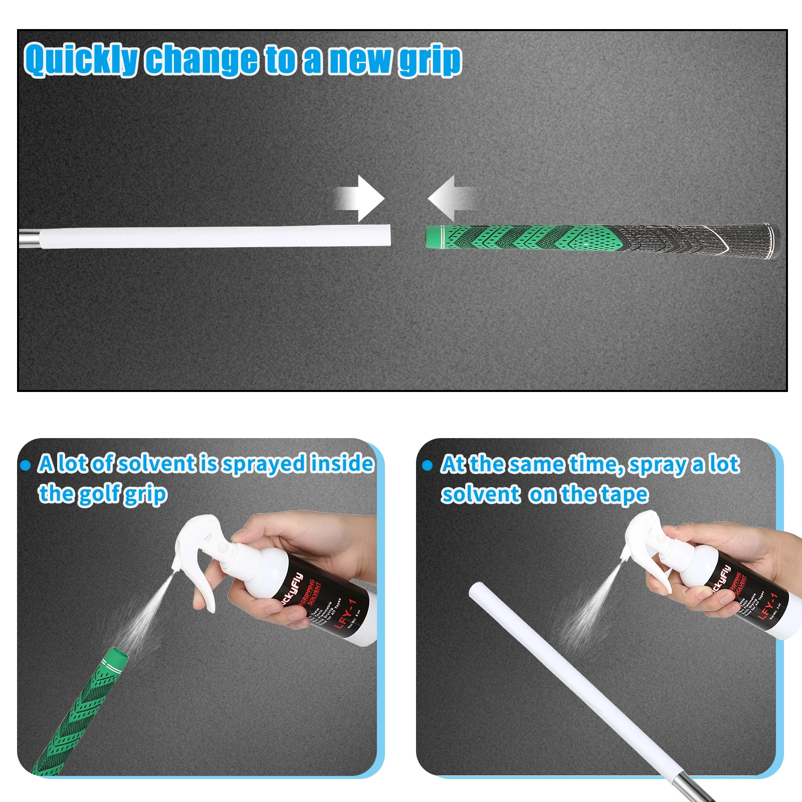 Наборы растворителей для гольфа Грипсы гольф-клубов Regripping в том числе