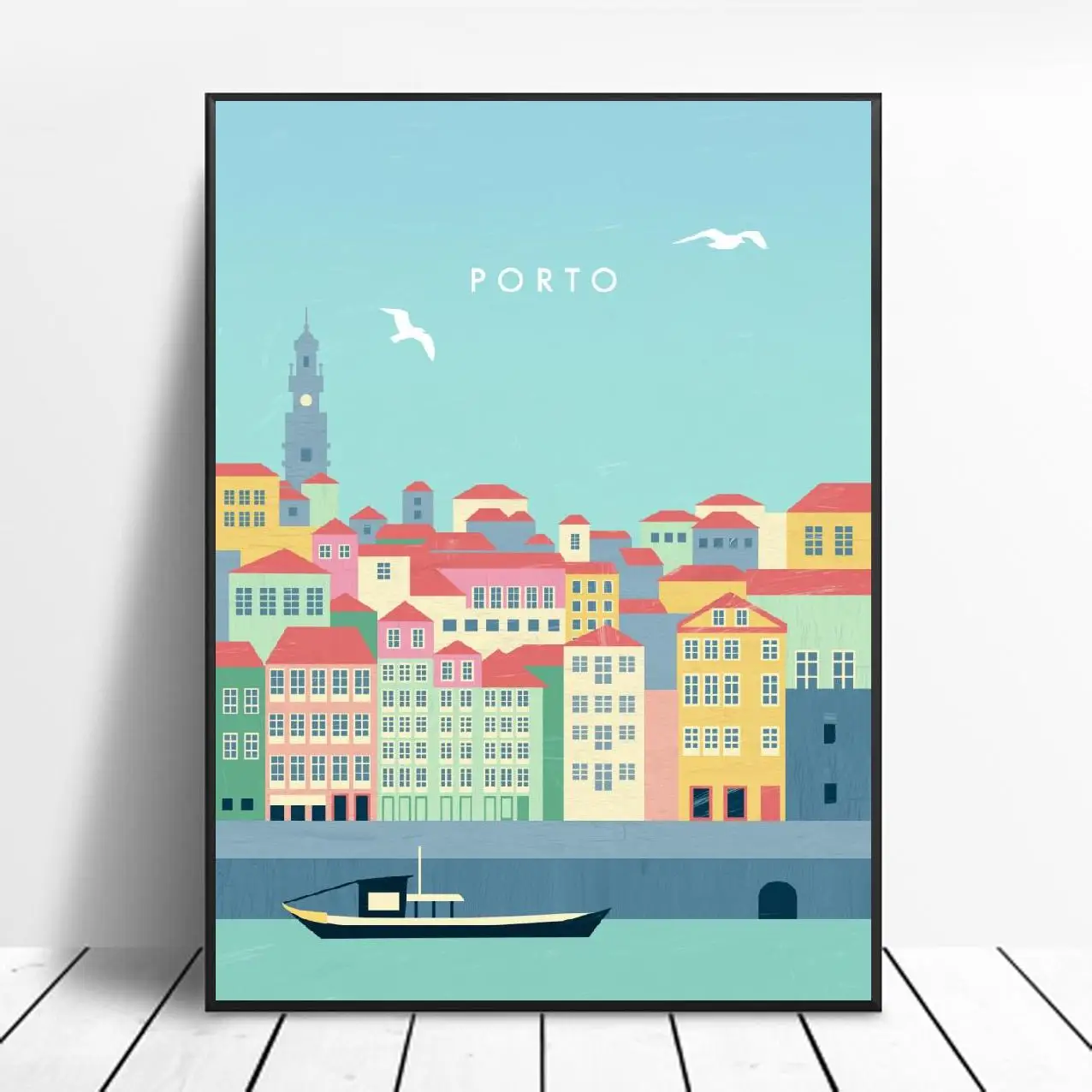 

Порто холст картина искусство печать плакат картина стены современный минималистский спальня гостиная украшение