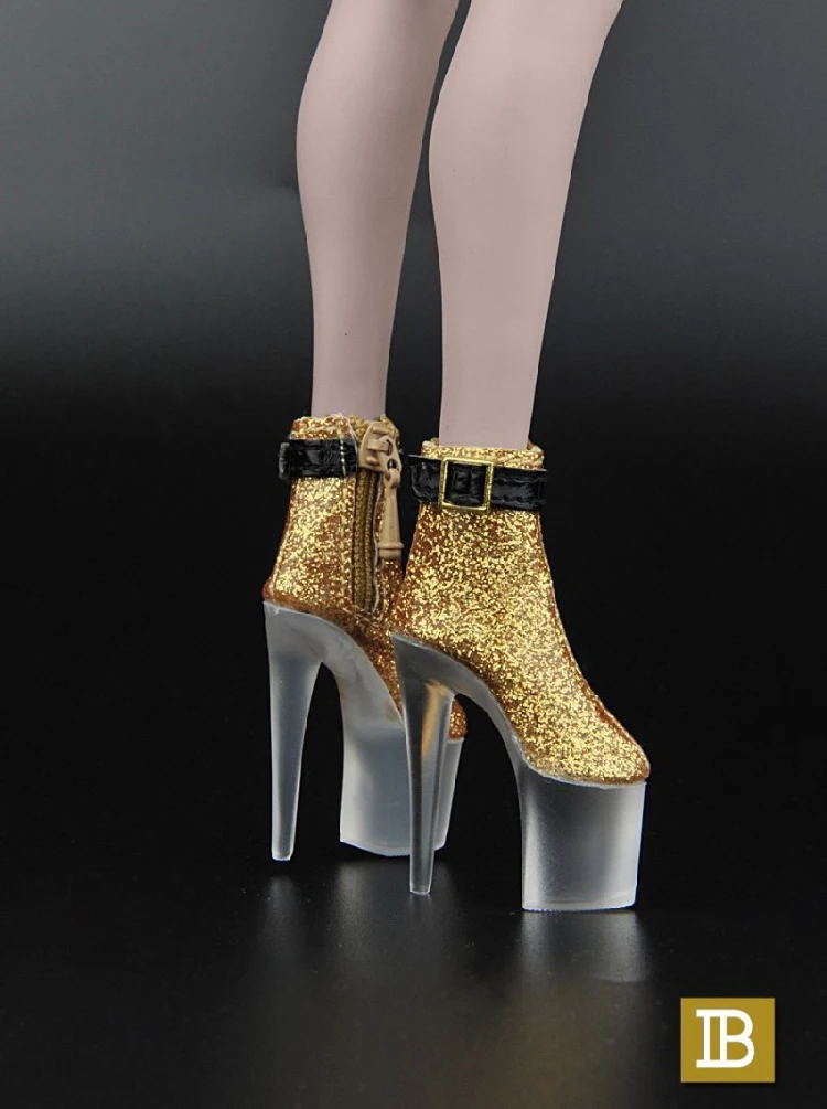 Женские босоножки с блестками на высоком каблуке со стразами кукольная обувь