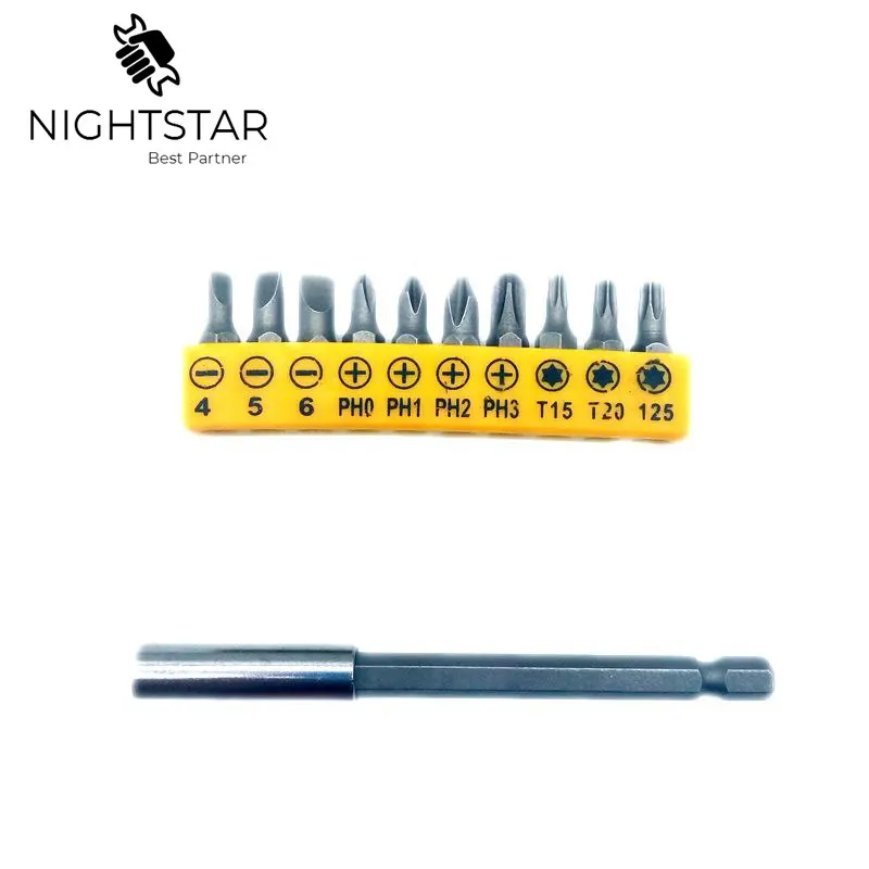 10 шт. комбинированный набор отверток Phillips шлицевая отвертка Набор 1/4 дюйма