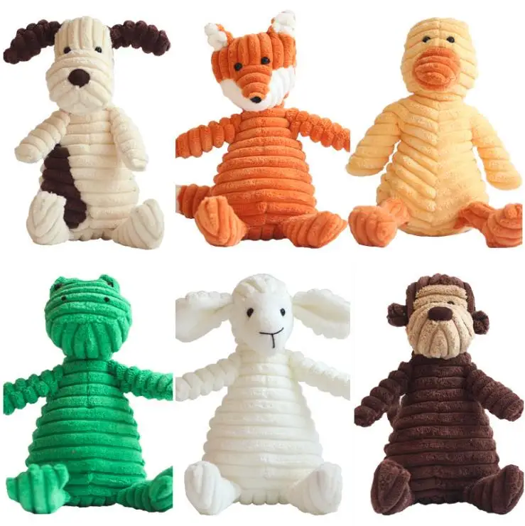

Pet dog toy bite resistant corduroy sounding plush toy teddy small dog animal toy