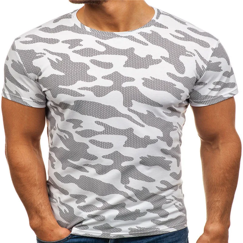 

B1115-2020Summer new men's T-shirts solid color slim trend casual short-sleeved fashion