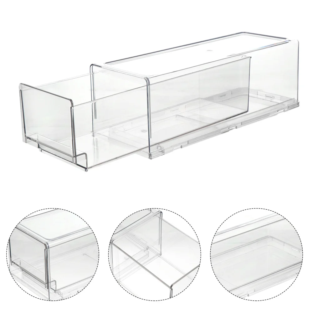 

1Pc Fridge Organizer Bin Transparent Refrigerator Organizer Food Container
