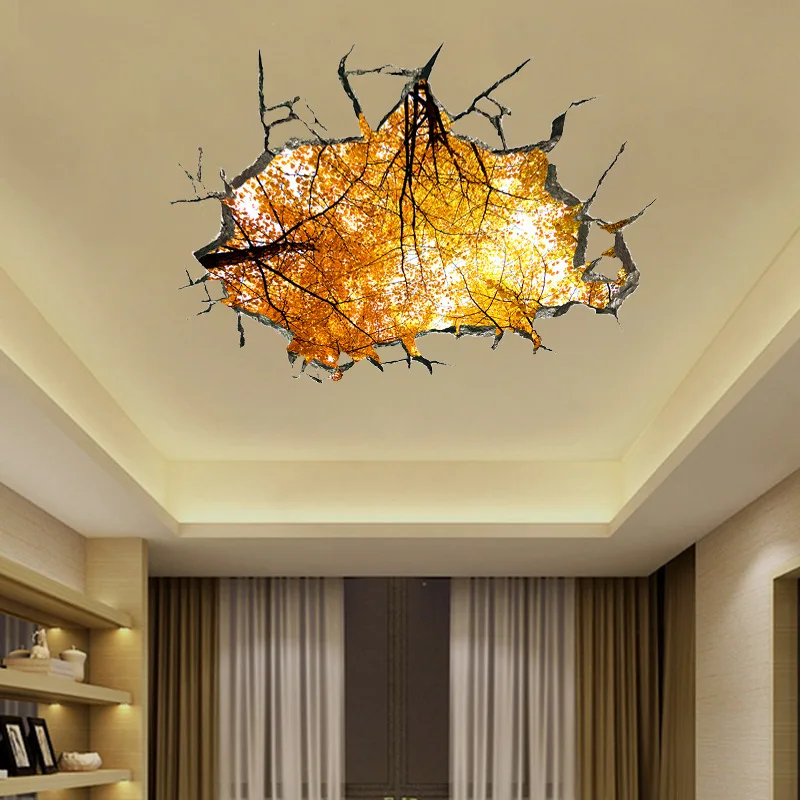 3D кирпичная стена Глубокий Лес дерево листья наклейки на стену домашний декор