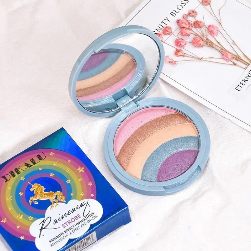 

Unicorn five-color rainbow highlights repair eyeshadow disc beginner eye makeup ins super fire beginner students