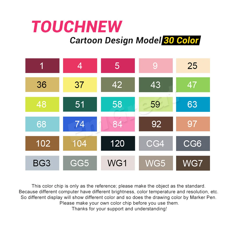 

Touchnew 30 Color Markers Manga Drawing Marker Pen Set