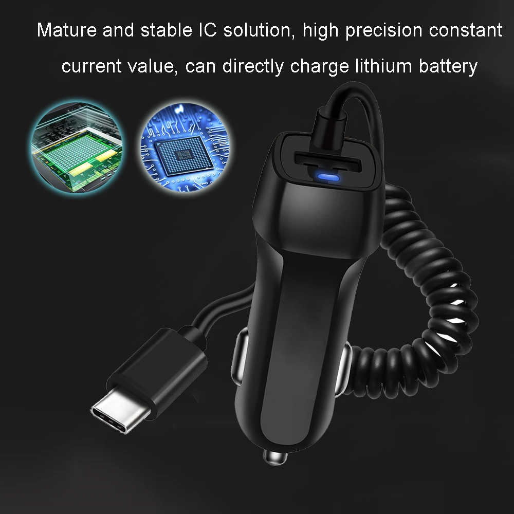 Мини быстрая зарядка для автомобиля с двумя USB-портами для телефона 5V 2.1A Универсальная для Huawei Mate30 Pro P30 Honor 20 V30 on.