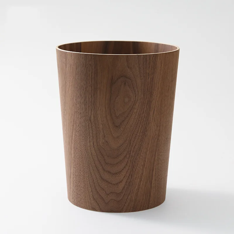

Creative Storage Wooden Trash Can Home Bucket Garbage Bin Hotel Living Room Office Wastebasket Cans Nordic Recycling Bin for Ho