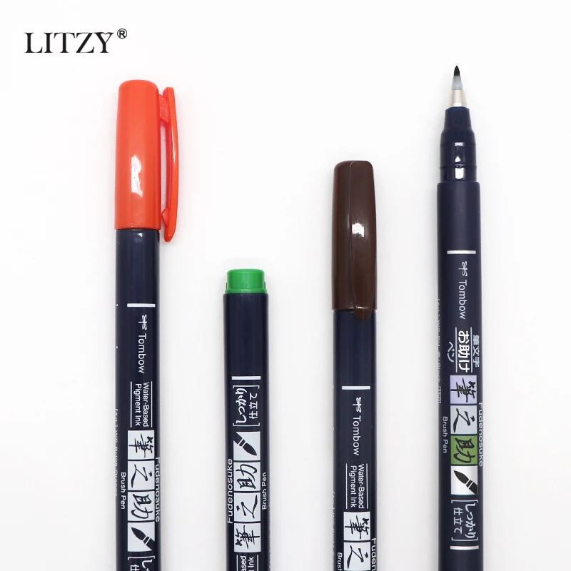 Японский импорт Tombow Fudenosuke Кисть для нанесения надписей ручка каллиграфии ручки