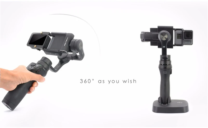 PGYTECH адаптер для DJI Osmo Mobile 2 Zhiyun Smooth 4/3/Q Xiao Yi 4K переключатель Монтажная пластина Gimbal камера для Gopro Hero 6 5 4 3