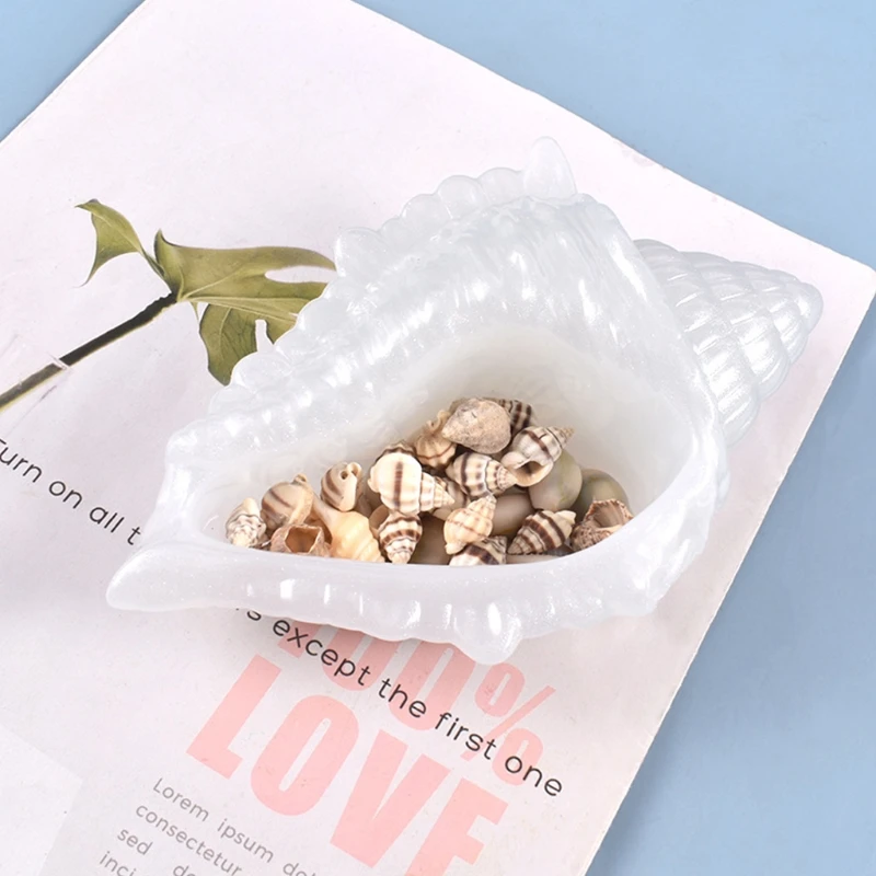 

DIY Crafts Container Crystal Epoxy Resin Mold Conch Storage Box Silicone Mould B36D