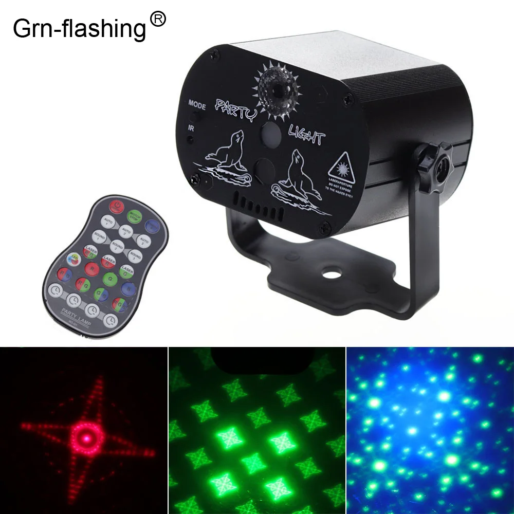 60 режимов Светодиодный светильник для дискотеки USB Перезаряжаемый RGB лазерный проекционный светильник беспроводной контроллер эффект сценический светильник s вечерние DJ шар KTV