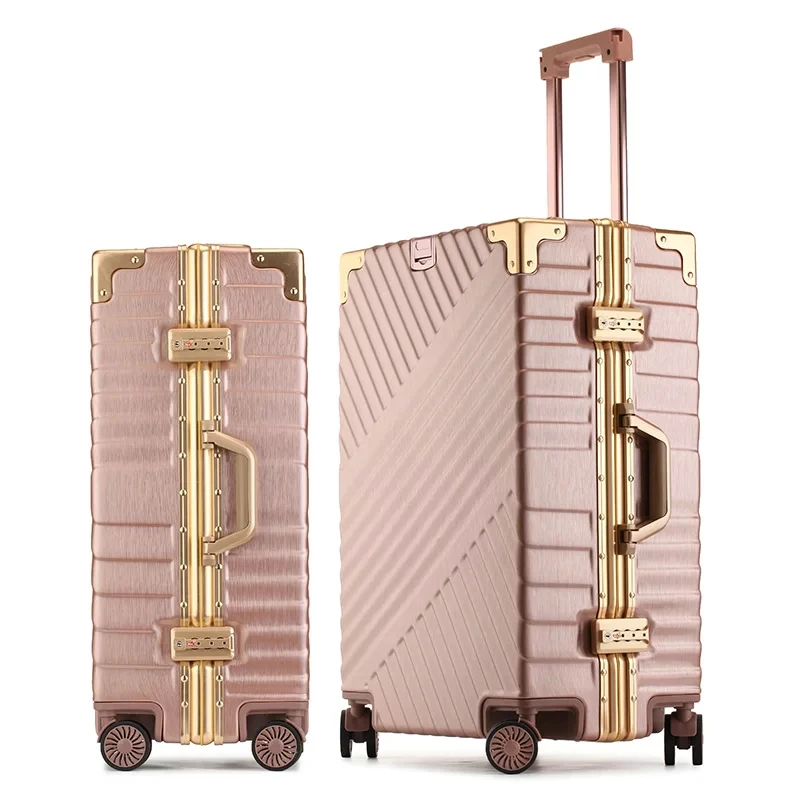 20&quot24&quot26&quot29&quot inch aluminum frame suitcase box strong business trolley luggage bag on wheels | Багаж и сумки