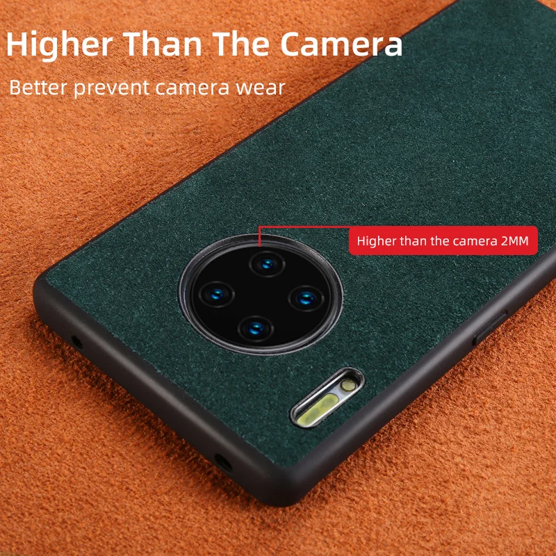 Чехол для телефона из натуральной коровьей замши Huawei Mate 30 20 P20 P30 Lite P40 Pro Y7 Y6 2019 Honor 10