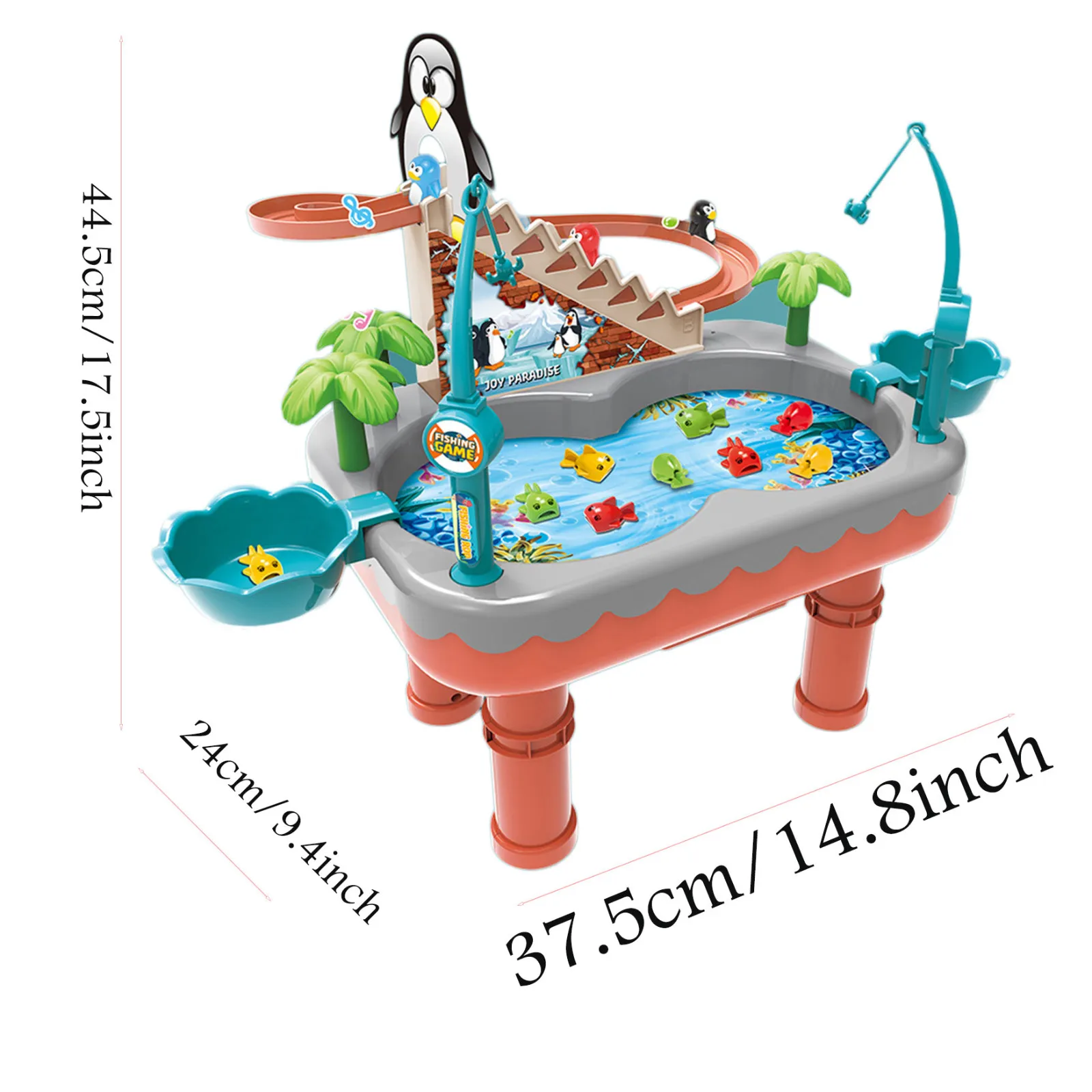 

2021 Baby Bath Toys Penguin Slide Magnetic Fishing Toy Pool Set Children's Baby Gifts For Guys Parent-child interactive Toys FE
