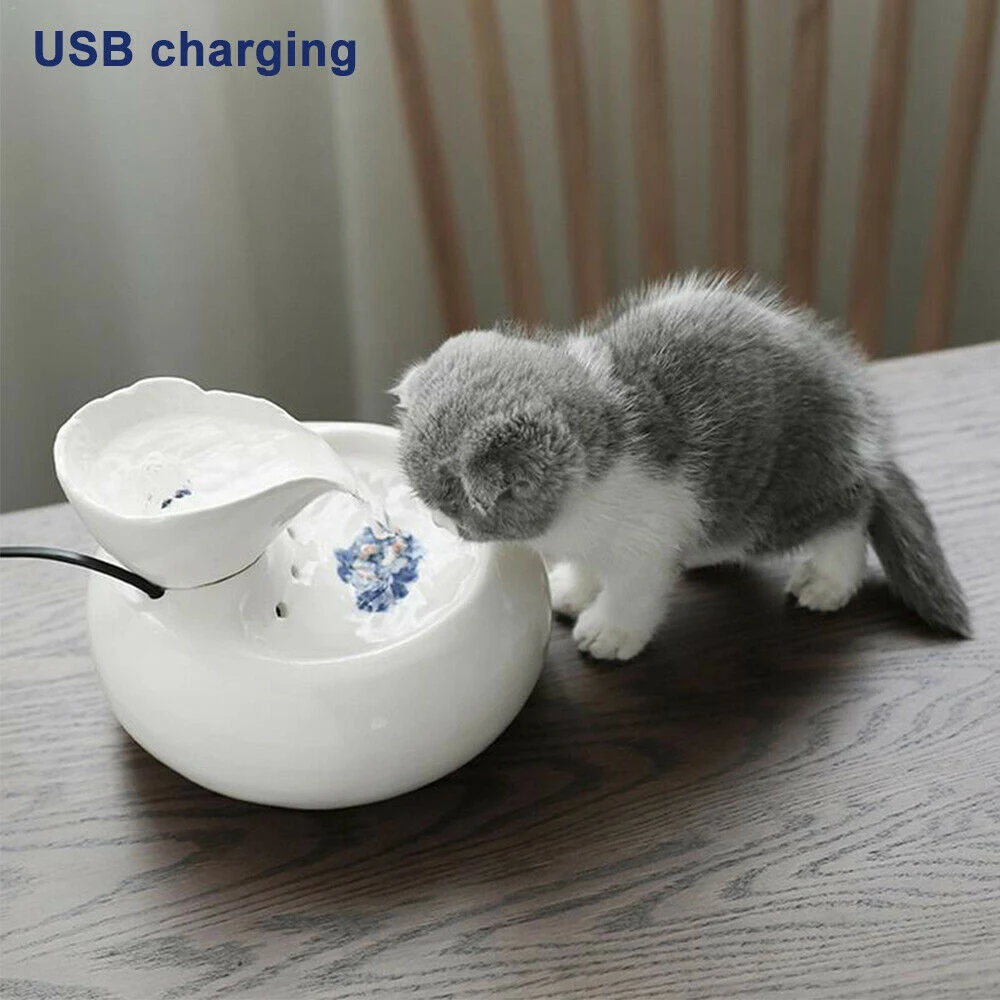 Керамический автоматический питательный фонтан для домашних животных кормушки