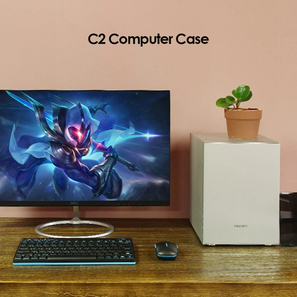 Чехол Jonsbo C2 ITX Micro ATX Mini для ПК USB3.0 аудио 3 слота микрофон алюминиевый сплав 5/2 5