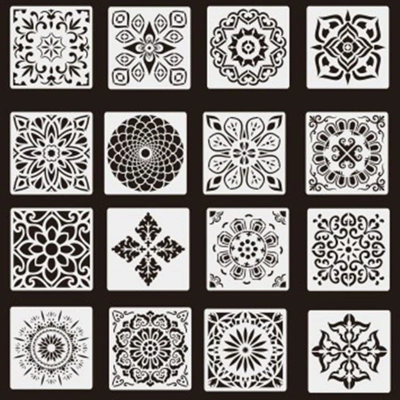 

1 Set 64 Styles Mandala Dot Painting Templates Stencils for DIY Rock Scrapbook