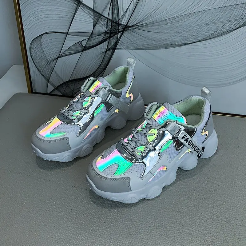 Женские кроссовки на массивной платформе розовые для фитнеса и тенниса с