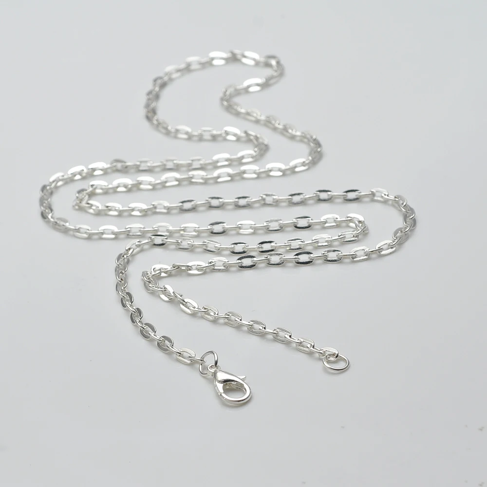 Плоские посеребренные золотистые латунные серебристые Кабельные цепи для