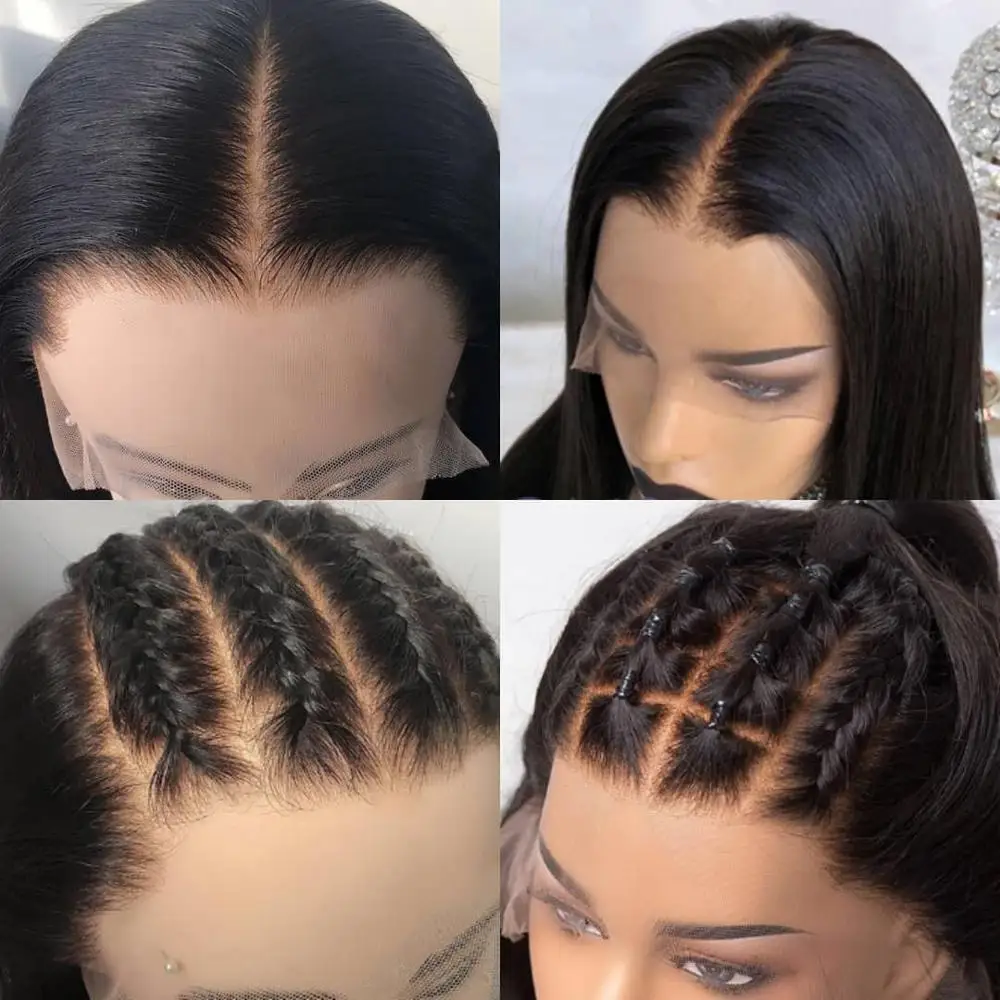 Накладные человеческие волосы 13x7 полностью закрытые бесклеевая передняя часть