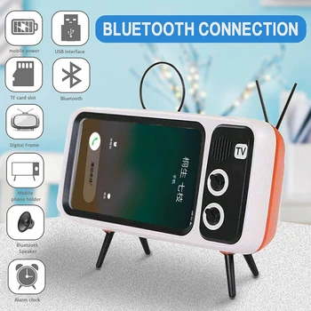 Retro tv bluetooth speaker phone holder 