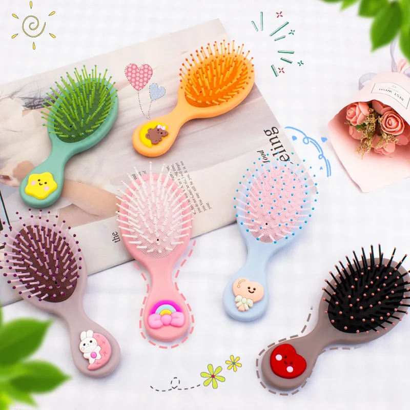 Мультяшная расческа зеркало милый медведь детская Бриллиантовая для ухода за