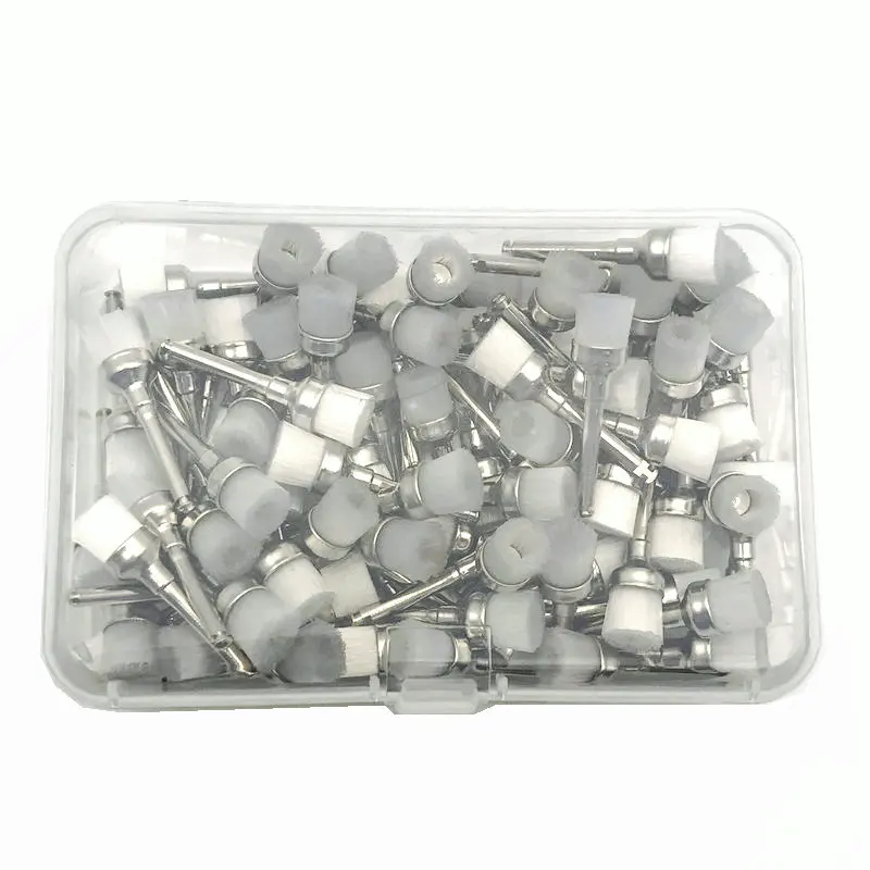 100 шт. зубные полировальные щетки с защелкой нейлоновые для пророчества