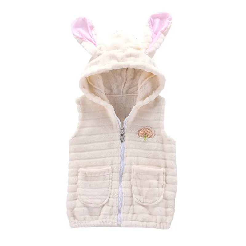 Детские Пальто осенние модные повседневные с рисунком кролика украшение для