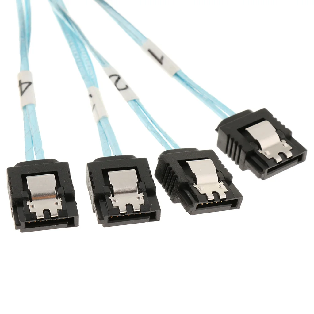 Mini SAS HD (SFF 8643) на 4 * SATA жесткий диск твердотельный кабель 1 6 футов/0 5 м Male to Female