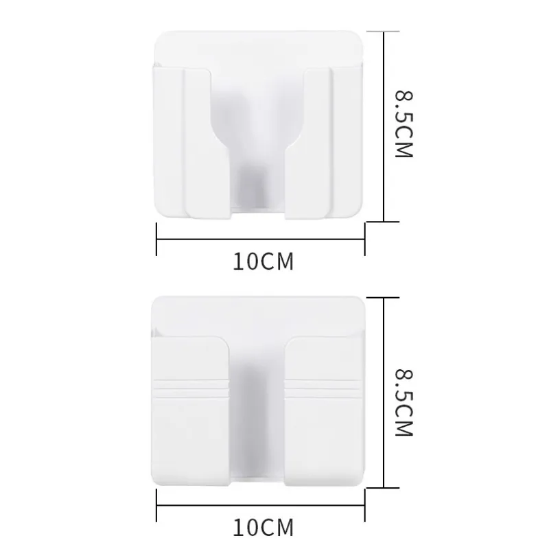 

Wall Mounted Organizer Storage Box Remote Control Mounted Mobile Phone Plug Wall Holder Charging Multifunction Holder Stand