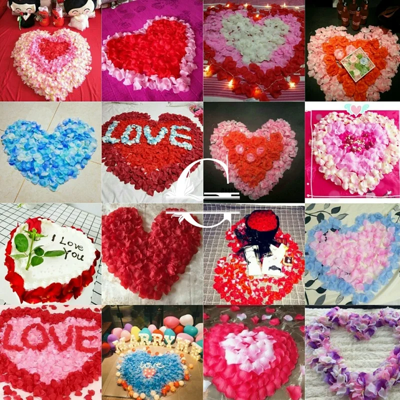 500/1000 шт. искусственные шелковые лепестки роз цветы для подружки невесты