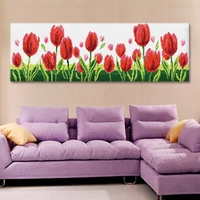 pulaqi tulip flowers latch hook tapestry isolon in rolls latch hook rug embroidery sets living room crafts big size carpet diy f