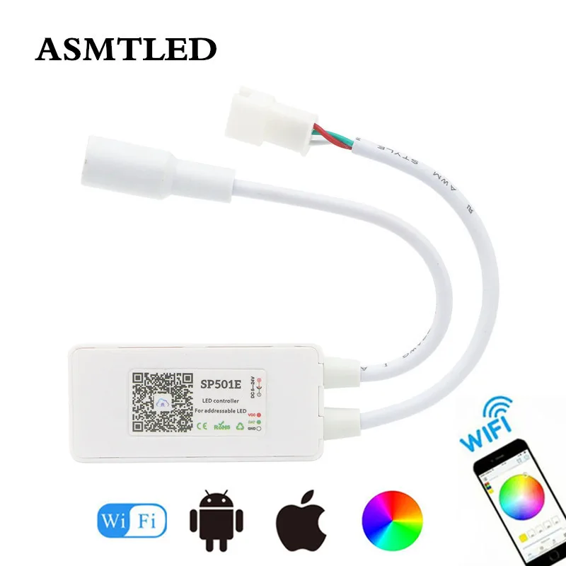 SP501E WI FI светодиодный Управление Работает с Alexa для адресуемых IC RGB светодиодные