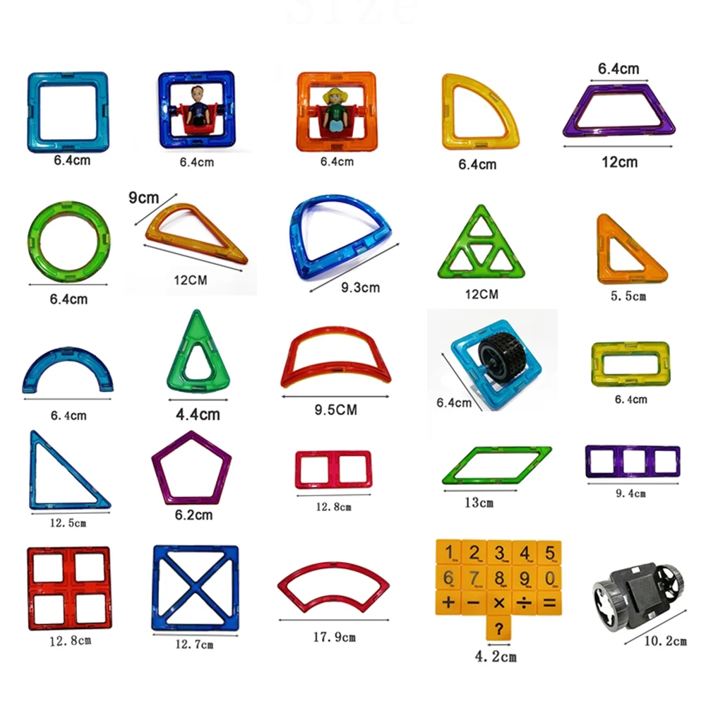 10-122 шт. большой Размеры Магнитный конструктор магнитные строительные блоки
