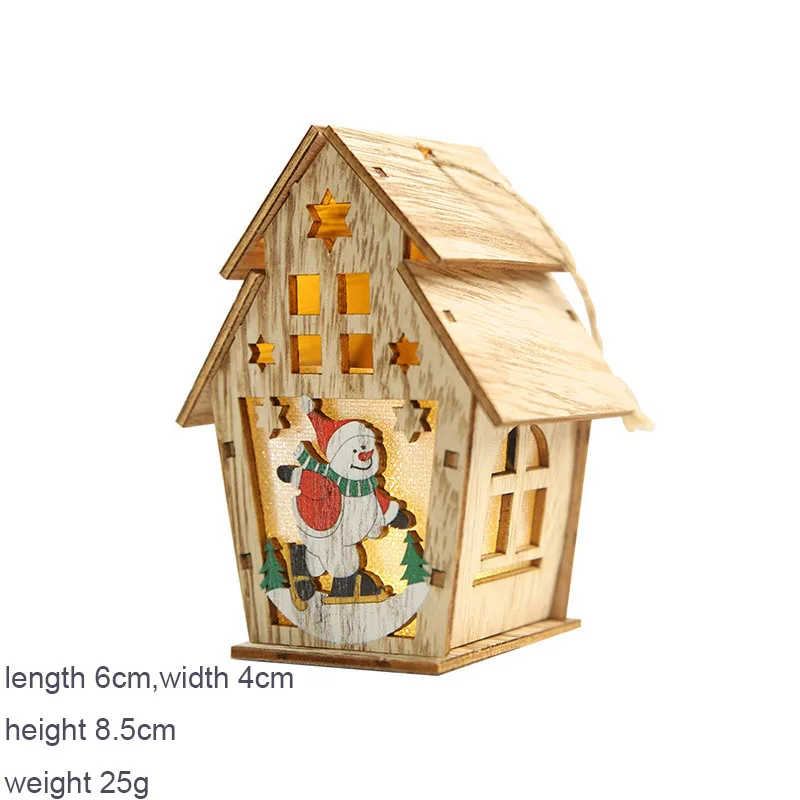 Новые деревянные рождественские украшения деревянный дом сделай сам со