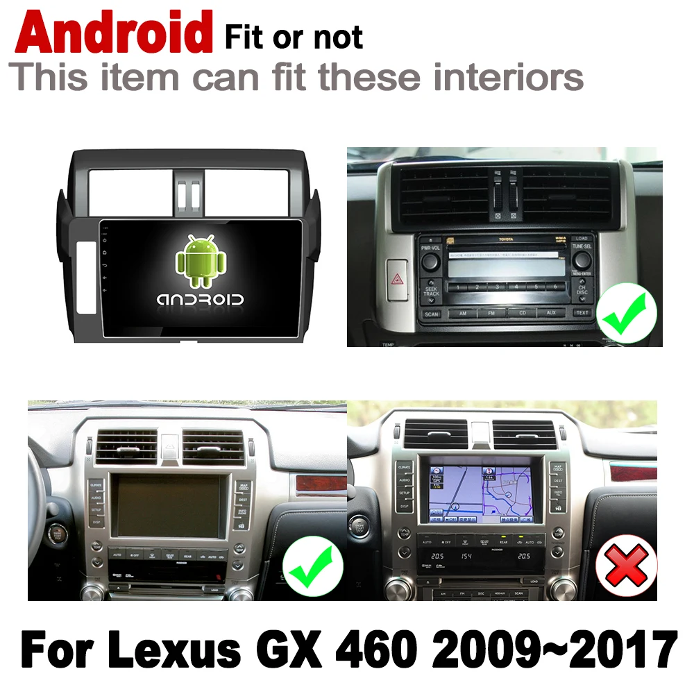 2 DIN Автомобильный GPS навигатор для Lexus GX 460 2009 ~ 2017 навигационная карта