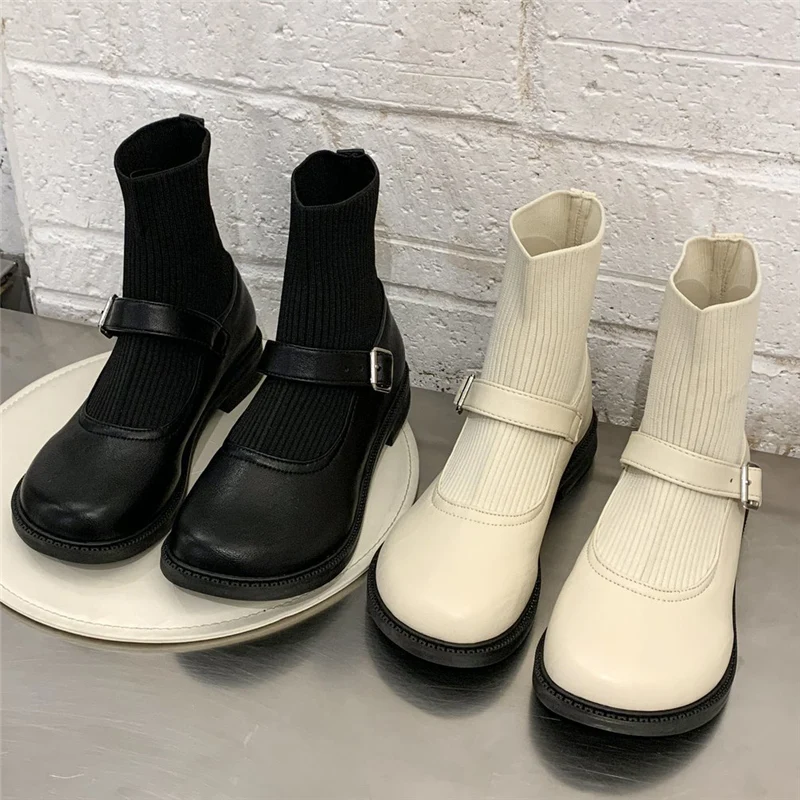 Модные женские ботинки на плоской подошве из лакированной кожи Сезон Зима