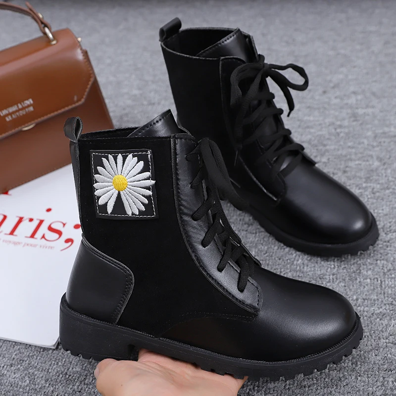 

Martin Boots for Women 2021 Autumn Winter New Comfortable Thick and Thin Boots Handsome Locomotive Shoes Women's Ankle Boots